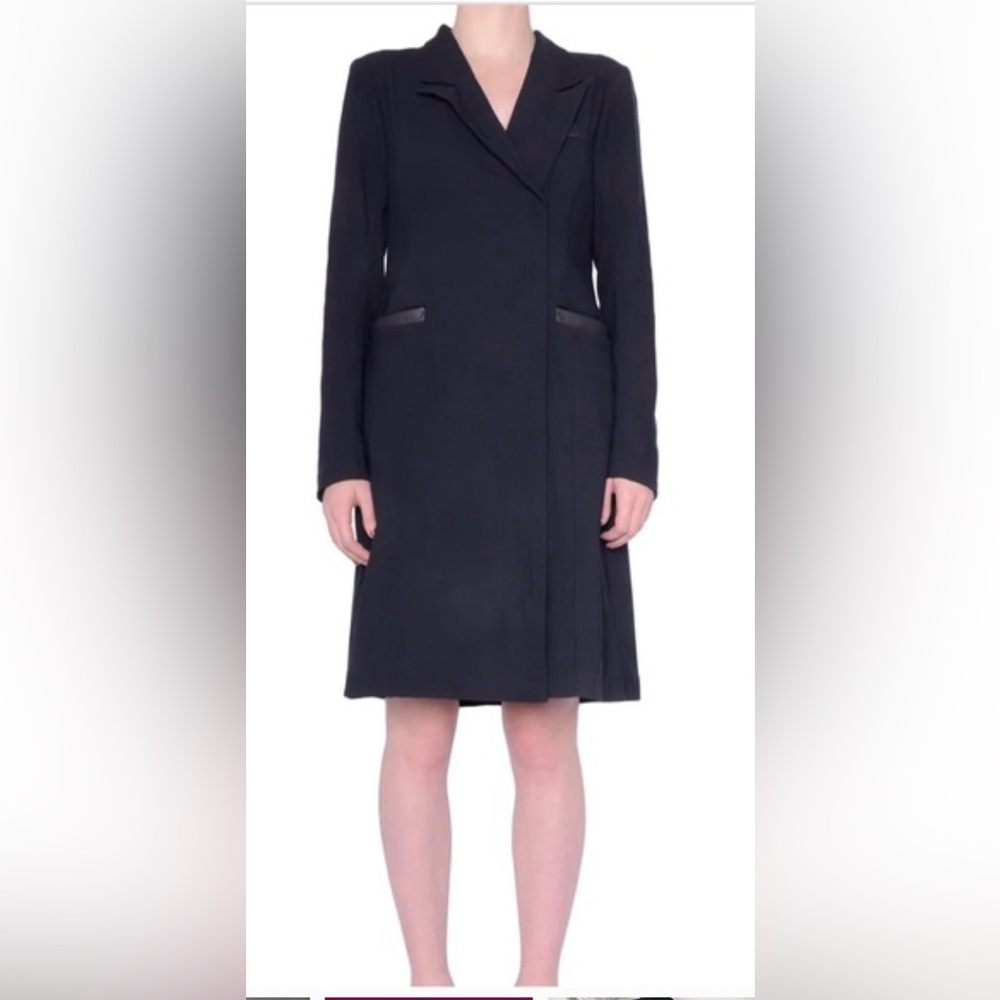 Elaine Kim Tech Stretch Vegan leather Collard Jacket
